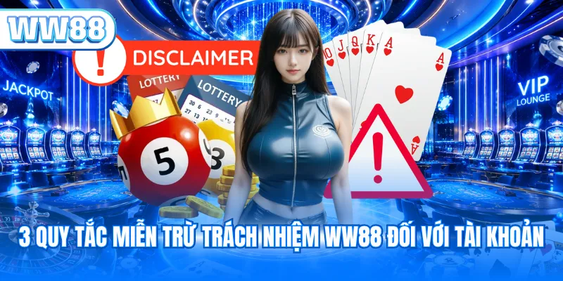 3 quy tắc miễn trừ trách nhiệm WW88 đối với tài khoản